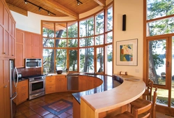 Round kitchen interior photo