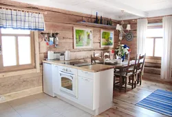 Kitchen interior in a village house