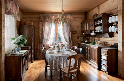 Kitchen interior in a village house