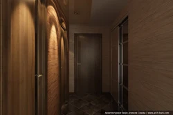 Light dark wallpaper in the hallway photo