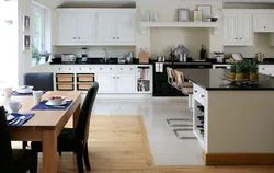 Kitchen living room design tiles and laminate