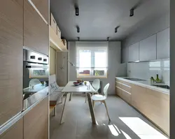 Kitchen design in modern style 2 meters