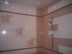 Laying Out Tiles In The Bathroom Photo
