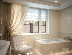 Bathroom window curtain photo