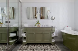 Olive bathroom design