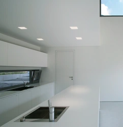 Spotlights for suspended ceilings in the kitchen interior