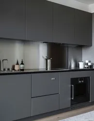 Kitchen design in graphite color