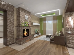 Гостиные 18 м с камином фото