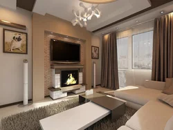 Гостиные 18 м с камином фото
