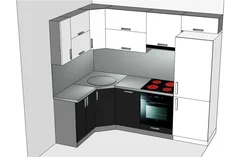 Дызайн праект кухні ў хрушчоўцы з газаў