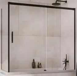 Bathtub with glass curtain photo