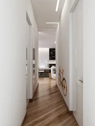Laminat döşəmə koridorunun fotoşəkili