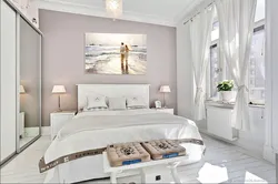 Bedroom interior in soft colors