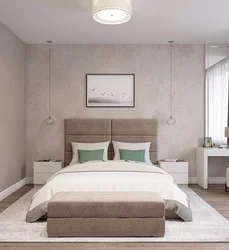 Bedroom interior in soft colors