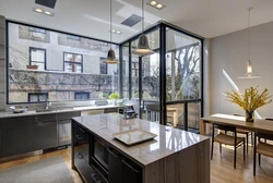 Kitchen Photo With Panoramic Photos