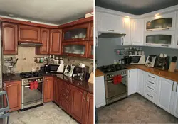 Покрасить кухню фото до и после