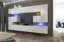 Modular living rooms white gloss photo