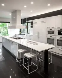 Modern interior of large kitchen