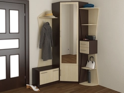 Corner hallways with mirror photo