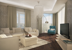 Pentagonal living room design