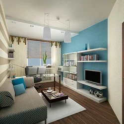 Pentagonal living room design