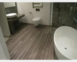 Quartz Vinyl In The Bathroom On The Walls Instead Of Tiles Photo