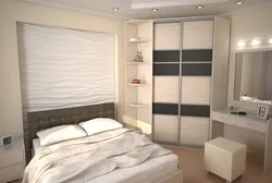 Small bedroom design built-in wardrobe