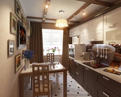Kitchen Layout In A Two-Room Apartment Photo