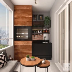 Kitchen design on the balcony 3 sq.m.