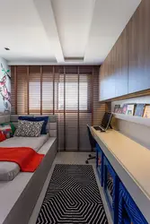 Narrow teenager bedroom design