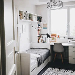 Narrow teenager bedroom design