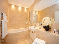 What colors does beige go with in a bathroom interior?