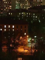 Night photo from the apartment window
