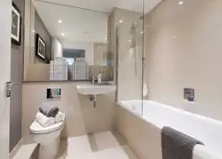 Sağda küvet ilə vanna otağı dizaynı