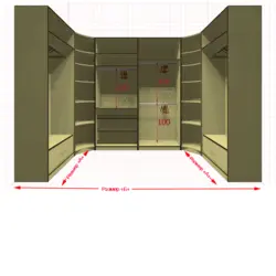 Ҳуҷраи Либос 2X2 Тарҳбандии Акс Бо Андозаҳои