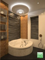 Round bathroom in the interior