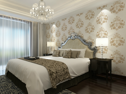 Combine modern wallpaper for the bedroom photo