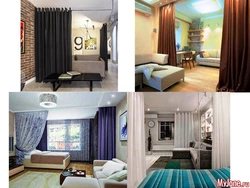 Zoning The Bedroom With Curtains Photo Ideas