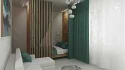 Жатын бөлмені перделер фото идеяларымен аймақтарға бөлу