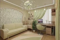 Қонақ бөлмесі мен балалар бөлмесі бір бөлмеде 18 ш.м фото