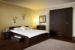 Bedroom with wenge furniture photo