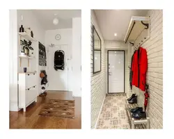 Photos of hallways before and after