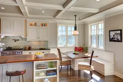 Photo kitchen living room in a house with a window