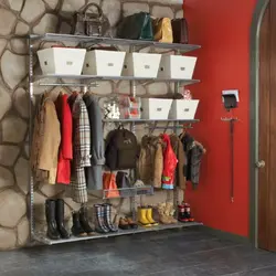 Storage system in the hallway photo