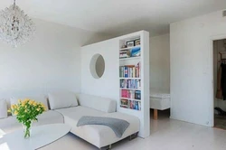 Partition in a room made of plasterboard photo bedroom