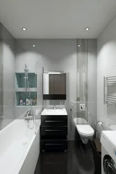 Panel house bathtub design photo in the apartment