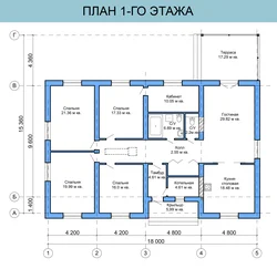 Layout of a house with 4 bedrooms photo