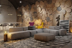 Fashionable wall decoration in the apartment photo