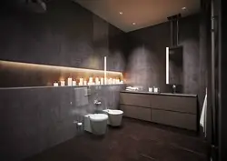 Boz qəhvəyi vanna otağı dizaynı