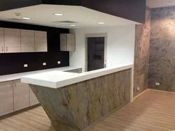 Photo of a kitchen with flexible stone